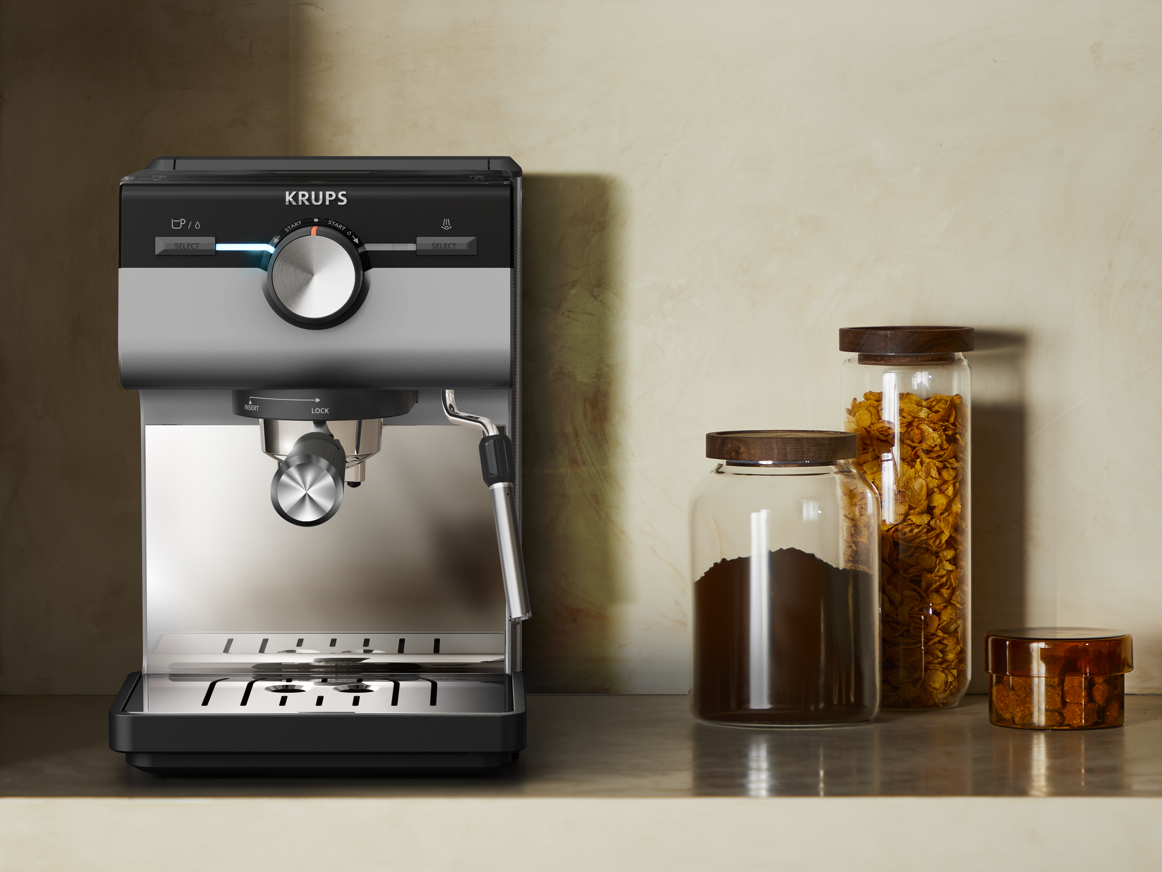 Krups Authentic+ C90 XP384E Pistonmachine aanbieding